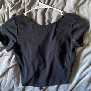 Black cross back top